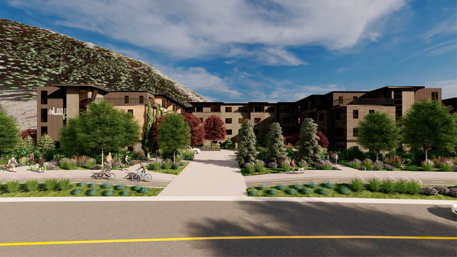 The Loop Jackson Hole apartment buildings and grounds on South Park Loop Road