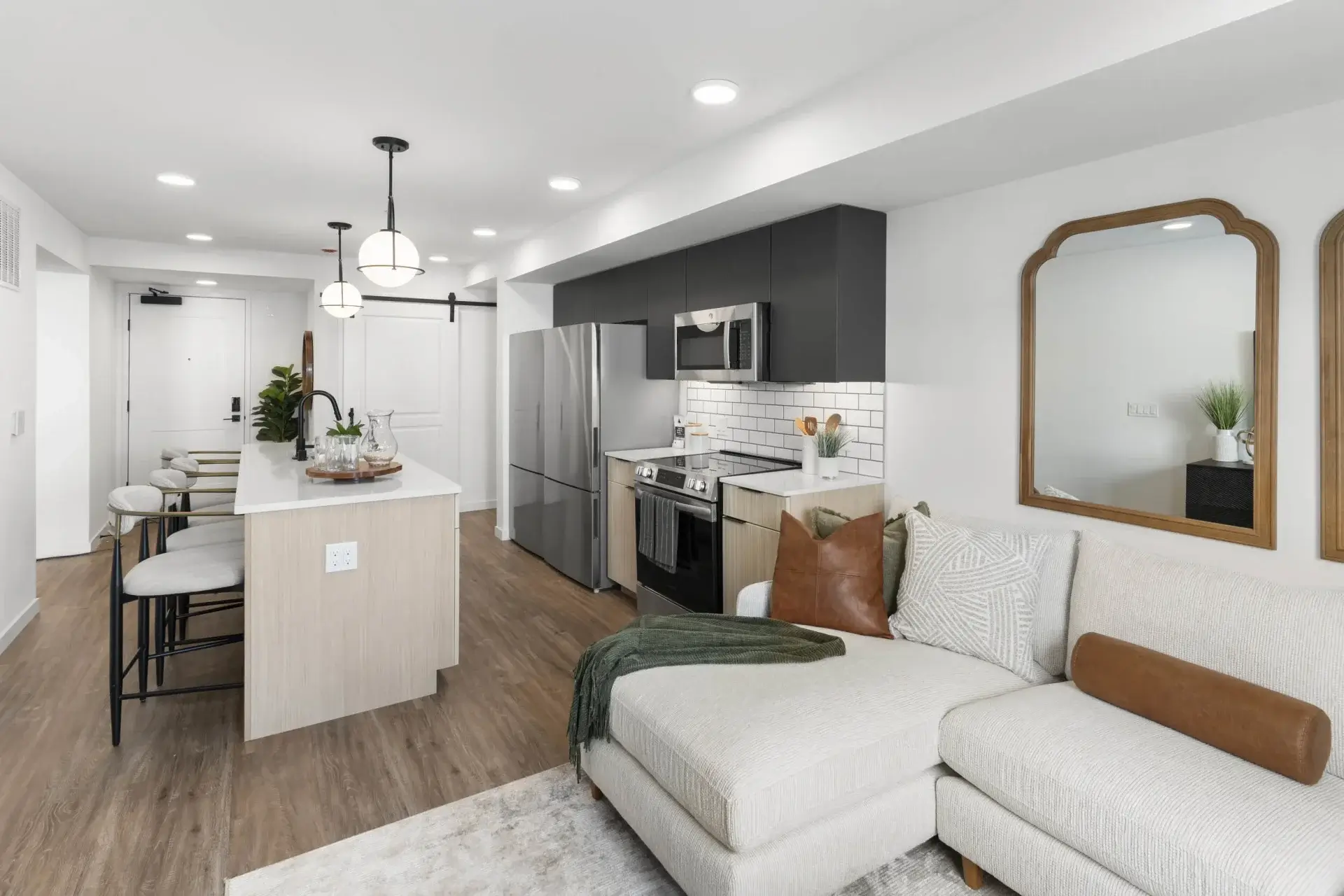Two-bedroom apartment living area at The Loop Jackson Hole